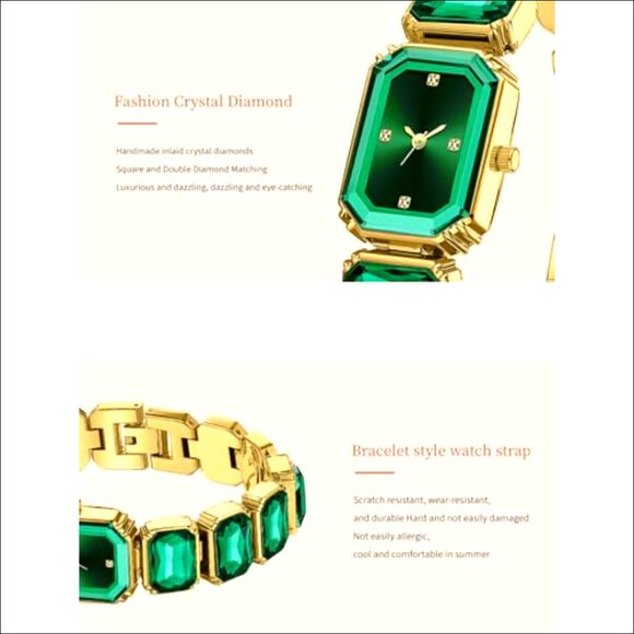Ladies Crystal Bangle Watch Waterproof Stainless Steel Quartz Movement main image 5